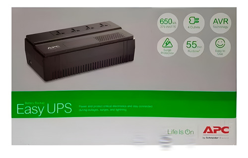 Ups Apc Bv650i-ms, Línea Interactiva, Avr, 650va, 375w, 230v