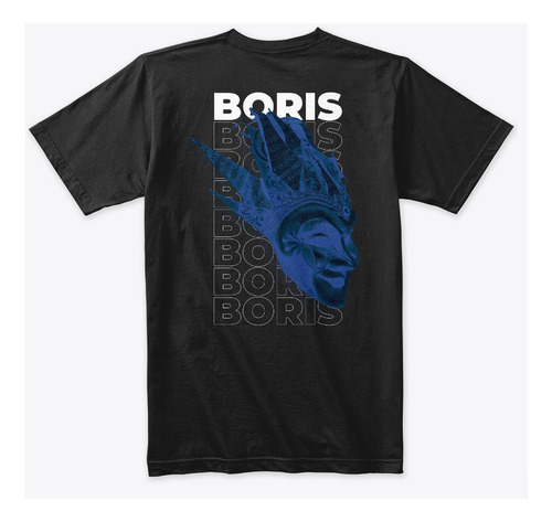 Camiseta Boris Brejcha Fckng Serious Doble Estampado Azul