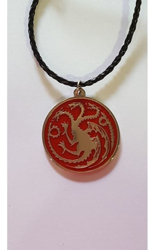 Pingente Brasão Targaryen Vermelho - Game Of Thrones