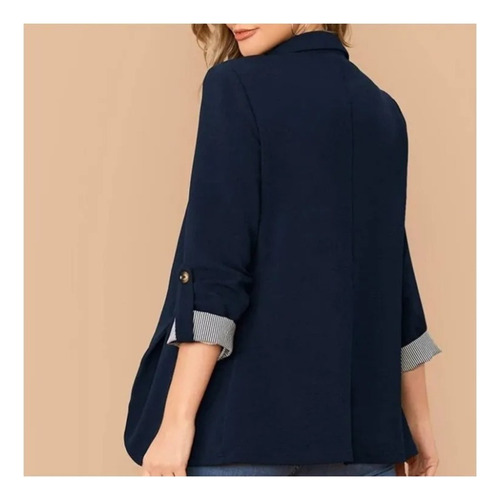 Chaqueta Traje Tipo Cárdigan Ajustado Con Solapa Para Mujer