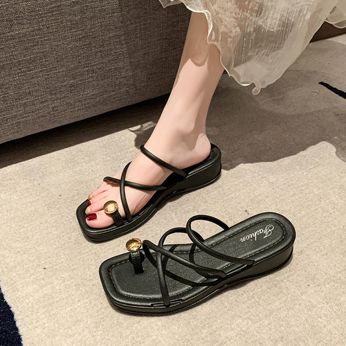 Sandalias Sin Cordones Con Plataforma De Moda Para Mujer