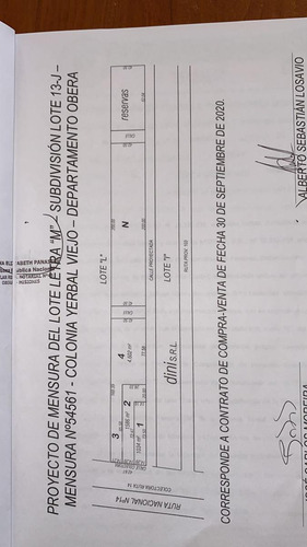 Lote Sobre Ruta 14 Al Lado De Dini