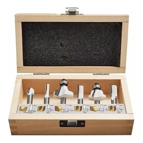 Juego Set Kit Fresa Makita 6 Pzas Router 1/4 D-53578