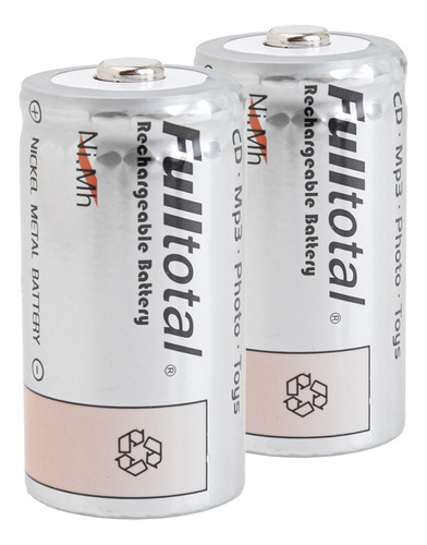Pila C Fulltotal 3500 Mah Recargable Cilíndrica - Pack De 2 Unidades