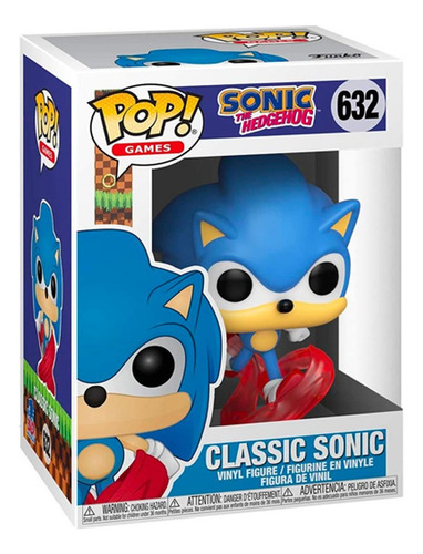 Funko Pop Sonic Clasico Juego 632 Videojuego Azul Hedgehog