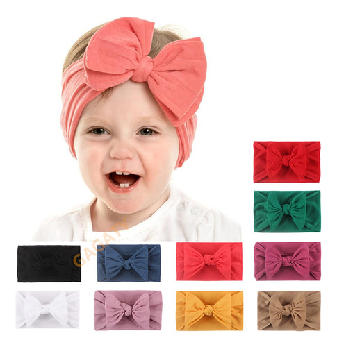 Paquete Diademas Niñas Bebes Turbante Headwrap Tiaras 10pcs