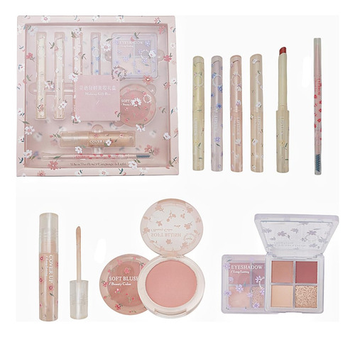 Kit De Maquillaje Para Mujer, 8 Piezas, 4 Lápices Labiales D