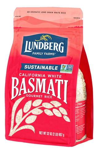 Lundberg Basmati White Rice Arroz Blanco 907g