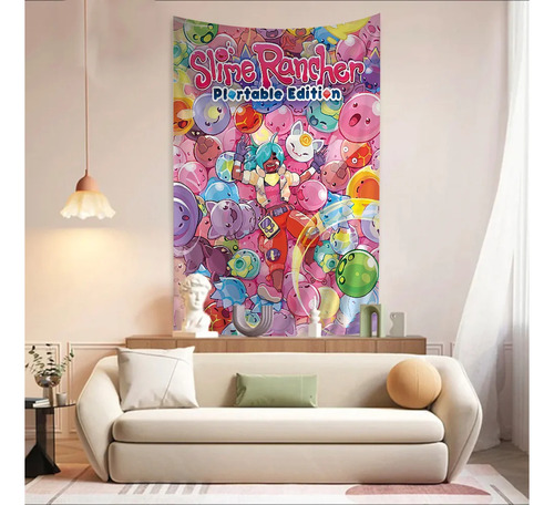 Tapiz Colorido De Pared Game S-slime Rancher De 60 X 90 Cm