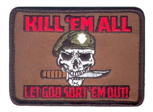 Parche Rothco Militar Con Velcro Kill Em All Let God Sort 