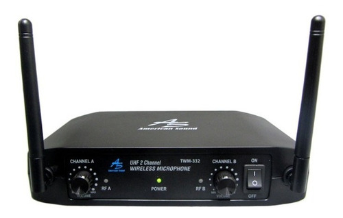 Imagen 2 de 6 de Microfono Inalambrico Uhf Doble American Sound Twm-332mr