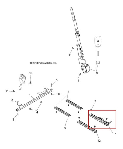 Ajuste Do Banco Polaris Quadri  #pn 020155-458