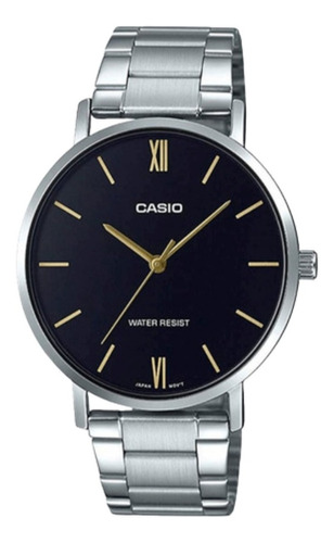 Imagen 1 de 9 de Reloj Plateado Casio Mtp-vt01d-1bu