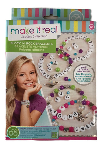 Kit Para Crear 4 Pulseras Con Letras Alfabeto Make It Real