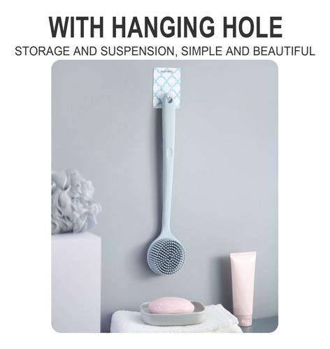 Cepillo De Baño Con Mango Largo, Suave, Para Ducha Trasera