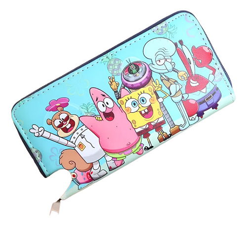 Carteras Largas Para Dama (disney-sanrio) Bob Esponja Pu