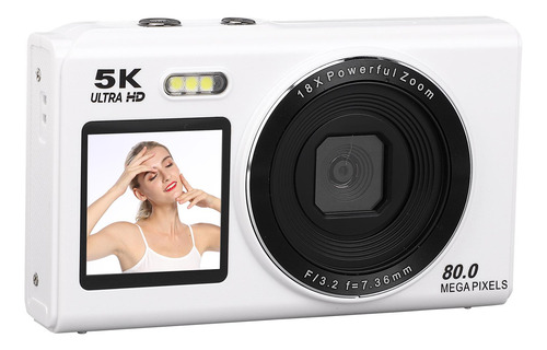 Cámara De Vídeo Digital 5k Con Doble Pantalla, 80 Mp, Uhd, 1