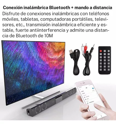 Barras de sonido para TV de 16 pulgadas, barra de sonido Bluetooth con  graves impactantes con control remoto, barra de sonido para montaje en  pared