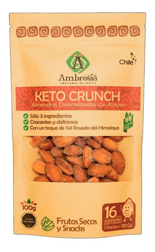 Keto Crunch Almendras Caramelizadas Con Alulosa - Ambrosia