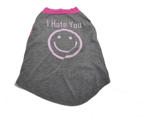 Playera Gris I Hate You Talla 5 (mediana)