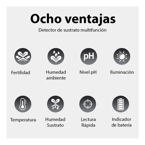 Conductímetro Suelo Tierra Sustrato Medidor Ec Ph Lux Temp