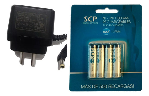 Transformador Fuente 6,5 Siemens Gigaset Salom C722 Y 4pilas Negro