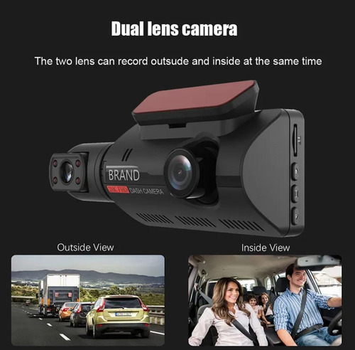 Cámara Para Vehículos Doble Lente De Grabación Hd1080 V/noct (Usado)