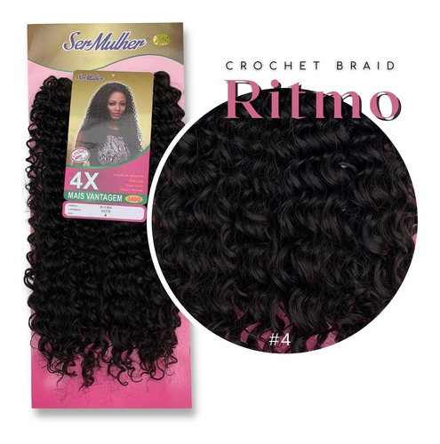 Cabelo Orgânico Ondulado Ritmo - Crochet Braid - Ser Mulher Cor 4