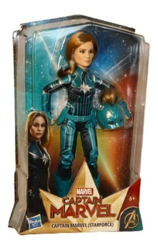 Figura De Acción Marvel Captain  Starforce Con Casco 29 Cm