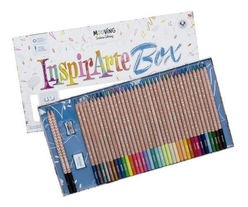 Set Lapices Colores Pinturitas Mooving Arte X40 Pastel Metal