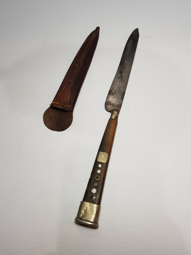 Imagen 2 de 10 de Antiguo Cuchillo Y Hachuela Raro Acero Carbono X 2 Mag 56361