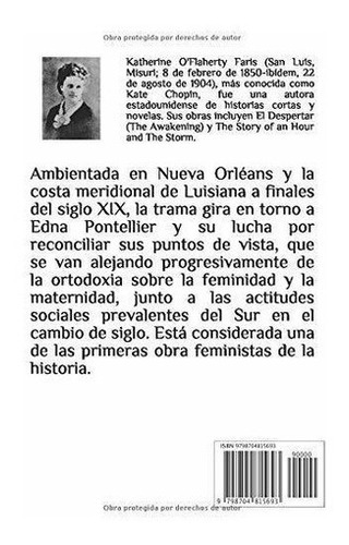 El Despertar - Chopin, Kate, De Chopin, Kate. Editorial Independently Published En Español