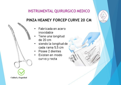 Pinza Heaney Forcep Curve 20 Cm