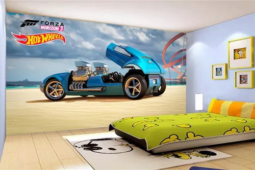 Papel De Parede Hotwheels Carros Pista Forza 4,5m² Nhw07