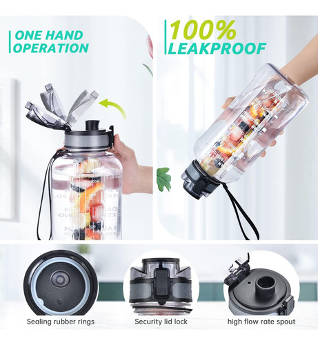 Utebit Botella De Agua Con Infusor De Frutas Botellas De Agu