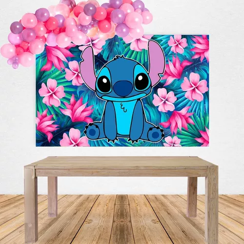 Fondo De Tela Lilo Y Stitch Para Decoración Mesa Cumpleaños