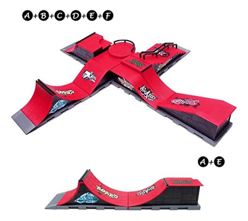 Kit De Rampa Momsiv Mini Finger Toy Para Parque De Patinetas