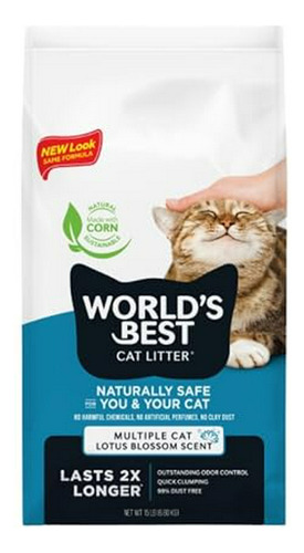 Arena Para Gatos World's Best Cat Litter Lotus Blossom 15lbs