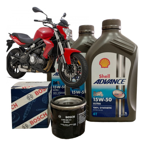 Kit Service Benelli Tnt 300-shell Sintetico+filtros Bosch