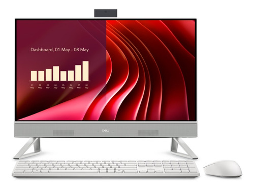 Pc Aio Dell 24 I3 100u 512gb Ssd 8gb Ddr5 Fhd Ips Win11 Blanco