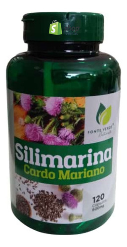 Silimarina Cardo Mariano 500mg 120 Capsulas Fonte Verde