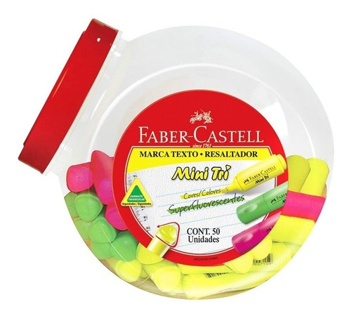 Destacador Mini Faber Castell X50 Unidades
