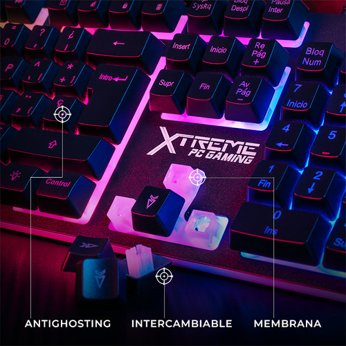 Kit Gamer 2 En 1 Xtreme Pc Battle Chief Teclado Mouse Rgb
