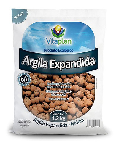 Imagem 1 de 1 de Argila Expandida 1,2kg - Vitaplan