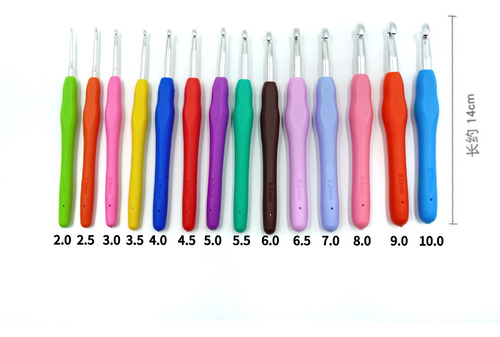Juego De 12 Tarjetas Con Ganchillo Tpr De 2 A 8 Mm (mano)