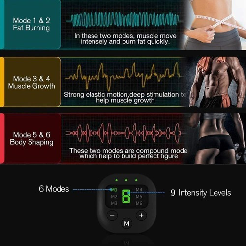 Estimulador Abdominal Tonificador Muscular Ems Abs