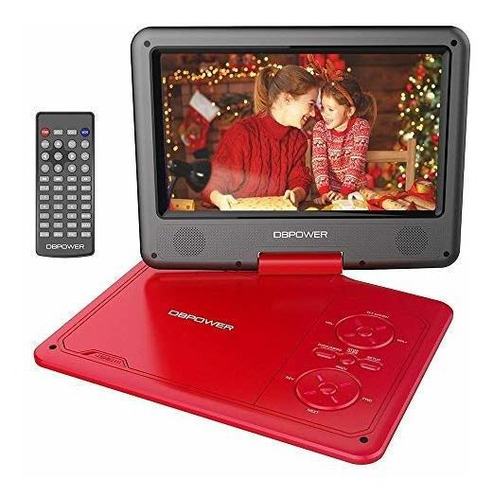 Reproductor De Dvd Portatil 9.5in Dbpower Pd928 800p Rojo