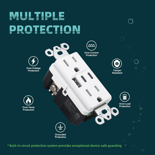 Barra Multicontacto Usb Enchufes Contacto Sobreponer 5 En 1
