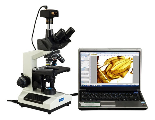 Omax 40x-2500x Microscopio Led Trinocular De Laboratorio Dig