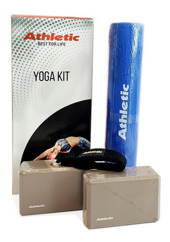 Imagen 1 de 3 de Kit Yoga Set Mat + Ladrillos + Correa Sport Maniac